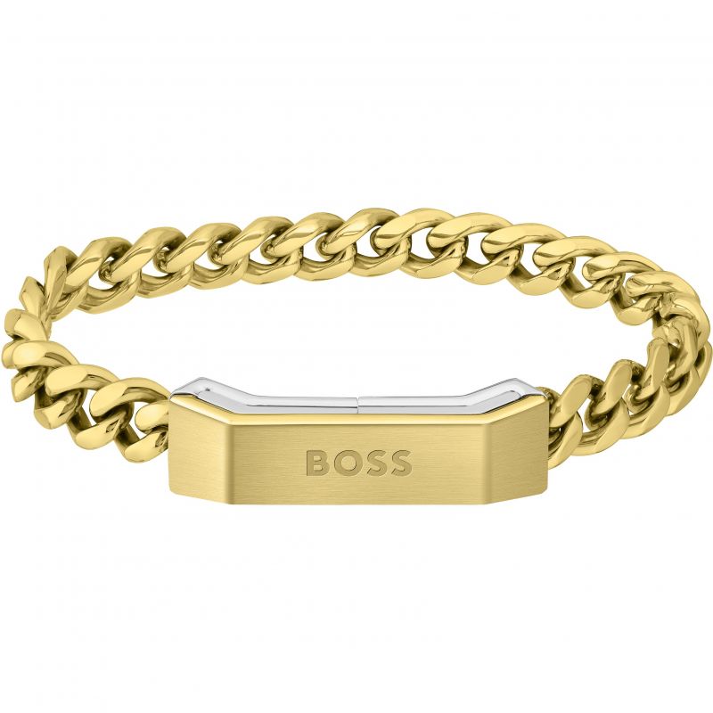 BOSS Jewellery Bracelet for Men Collection Lander, Leather, No gemstone :  Amazon.de: Fashion
